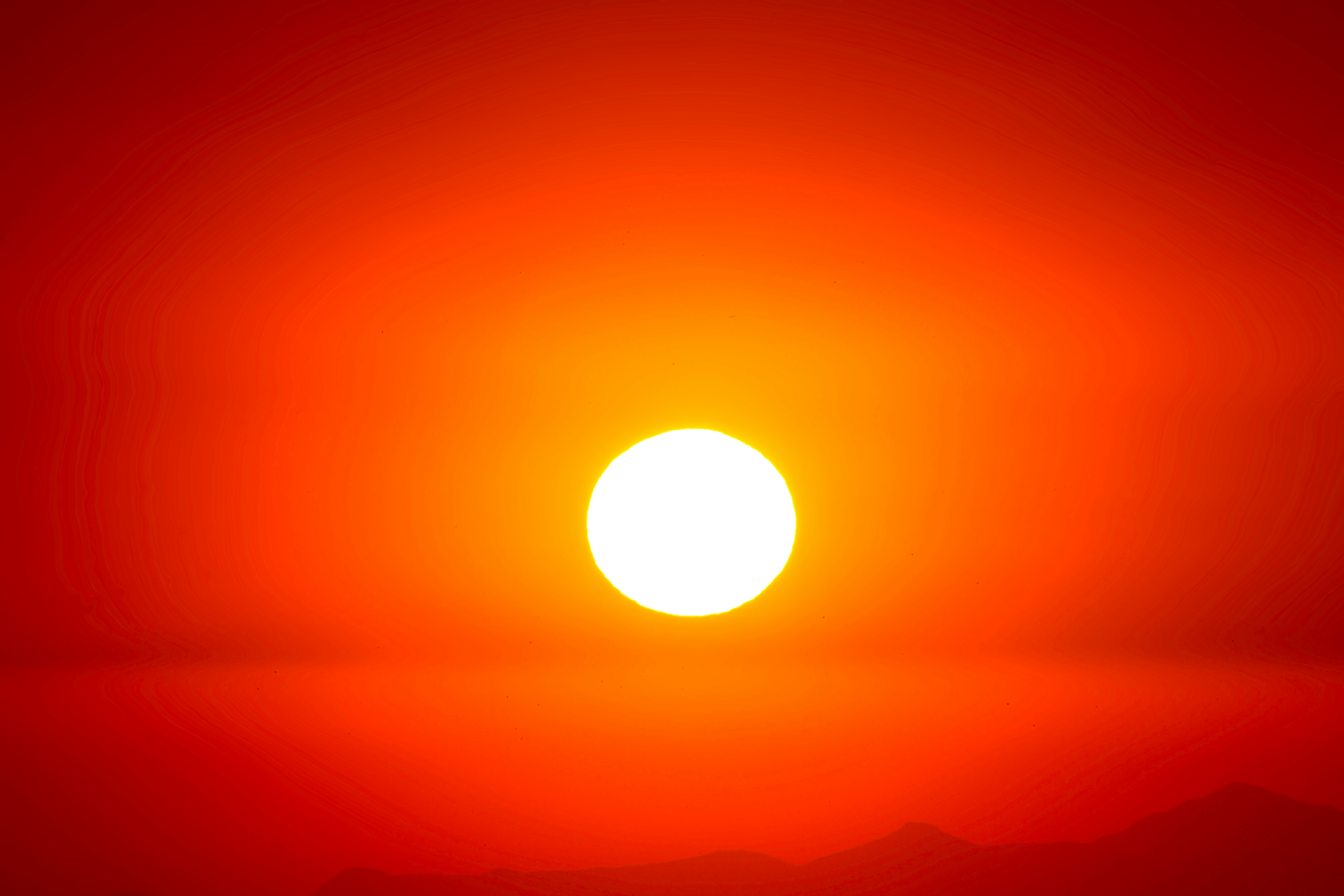 Felle zon tijdens een hittegolf